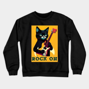 This Cat Rocks On ! Crewneck Sweatshirt